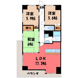 雀宮駅 徒歩12分 3階の物件間取画像